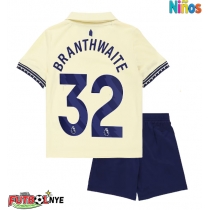 Camiseta Everton Jarrad Branthwaite #32 Visitante Equipación para niños 2025-26 manga corta (+ pantalones cortos)